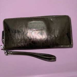 Metallic wrap around wristlet, Michael Kors